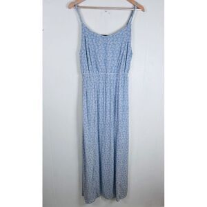 Mod Lusive Spaghetti Strap Blue White Floral‎ Summer Maxi  Dress Women's Small